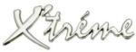 AVEX Emblema auto metalica, autoadeziva, model "X’TREME", finisaj Crom, dimensiune, 15 x 3 cm