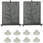 Carcommerce Jaluzele auto retractabile negre set 2 buc x 45cm latime
