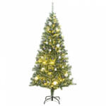 vidaXL műkarácsonyfa 300 LED-del, gömbszettel és hópehellyel 180 cm (3210161) - balena