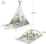 KinderKraft játszószőnyeg - Little Gardener játékhíddal sátorral (M5902533918171)