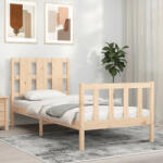 vidaXL tömör fa ágykeret fejtámlával Small Single (3192191) - balena