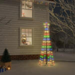 vidaXL kúp alakú karácsonyfa 108 színes LED-del 70 x 180 cm (343489)