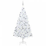 vidaXL fehér megvilágított műkarácsonyfa gömb szettel 240 cm (3077715) - balena