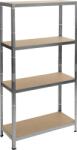Carmen Метален стелаж Carmen CR-1011 - 160х80х40 см, до 100 кг на рафт - цинк (B3580551)