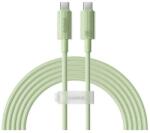 Baseus Cablu de date Baseus Habitat Series, Incarcare rapida, USB-C la USB-C, 100W, 2m (Verde) (P10360202631-01)