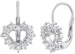 Silvego Ezüst szív fülbevalók Swarovski Zirconia kővel SILVEGO31969S
