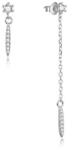 Beneto Aszimmetrikus ezüst fülbevaló cirkónium kövekkel AGUP1974