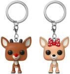 Funko Set de brelocuri de chei Funko Pocket POP! Animation: Rudolph The Red-Nosed Reindeer - Rudolph and Clarice (086495)