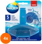 Sano Set 4 x Odorizant Toaleta Solid Sano Bon 5 in 1 Fresh, Blue, 55 g (ROC-4xMAGT1000442TS)