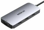 MOKIN 7in1 Adapter Hub USB-C to 2x HDMI + 3x USB 2.0 + DP + VGA (silver) (MOUC0507) - wincity