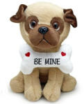 Keel Toys Mopsz kutya plüss figura Be Mine csonttal a nyakában (20 cm) (LB_828425_BEMINE)