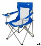 Aktive Scaun de camping pliabil Aktive Albastru Gri 46 x 82 x 46 cm (4 Unități)
