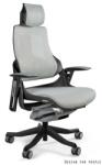 UNIQUE WAU ergonomikus irodai szék, fekete váz-világosszürke háló