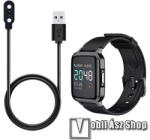  Okosóra USB töltő - 1m hosszú, 5V/0.5A, mágneses, érintkező tüske távolság: 2.84mm - FEKETE - Xiaomi Haylou Solar LS02 / LS02 Pro / Watch 2 Pro / Mibro Air / Mibro Watch GS / Umidigi Uwatch 2/2S/3/3 G