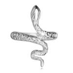 Ekszer Eshop 925 ezüst gyűrű - állítható, kúszó hullámos kígyó