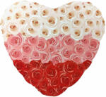  Rózsa mintás fólia lufi Valentin-napra 80cm