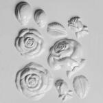 ArtExport Hobbyművész műanyag öntőforma - rózsák, katicák, 9 db