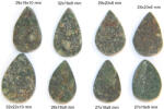  Cabochon Aventurin cu Mica Druzy cu Gaura - Picatura cu Gaura Laterala - 27-32x18-22x8-10 mm - 1 Buc