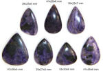  Pandantiv / Cabochon Charoit cu Gaura - Picatura - 24-47x25-38x5-7 mm - 1 Buc