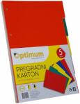 OPTIMUM Separatoare carton color, 5 culori/set OPTIMUM