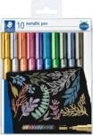 STAEDTLER Маркери Staedtler Metallic, объл връх, 1-2 mm, 10 цвята (30213-А)