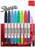 Sharpie Комплект перманентни маркери Sharpie Twin Tip, 8 цвята, блистер (27673-А)