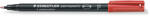 STAEDTLER Маркер Staedtler Lumocolor 318 OHP F, червен (21108-А-ЧЕРВЕН)