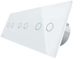 LIVOLO Intrerupator dublu+dublu+dublu cu touch Wireless Livolo din sticla, alb, VL-C702R/C702R/C702R-11 (VL-C702R/C702R/C702R-11)