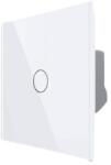 LIVOLO Intrerupator Cap scara / Cruce Wireless cu Touch Livolo din Sticla, Serie Noua, alb, VL-FC1SR-2G-2W