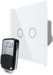 LIVOLO Intrerupator LIVOLO cu touch dublu wireless telecomanda inclusa, alb, VL-C7-C2/702R-11 (VL-C7-C2/702R-11)