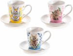 Decorer Set 6 cesti portelan Iepuras 6.5x7.5 cm, 120 ml (A72.13.05)