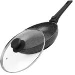 Green Point Tigaie cu capac GP-3022DRL, acoperire din marmura, maner detasabil, 22cm (GP-3022DRL)