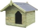 vidaXL Cușcă de câine grădină, acoperiș detașabil, lemn de pin tratat (45149) - comfy