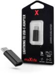 Maxlife Lightning/USB Type-C adapter - 2A - fekete