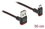 Delock 85265 EASY-USB 2.0 kábel A-típusú csatlakozódugó - EASY-USB Micro-B típusú csatlakozódugó, ívelt fe (85265)
