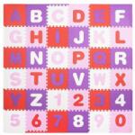 SPRINGOS Habszőnyeg gyerekeknek, ábécé és számminta, 172x172x1cm, (ART-FM0020)