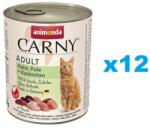 Animonda Carny Adult Chicken&Turkey&Rabbit 12 x 800 g csirke, pulyka és nyúl felnőtt macskák számára
