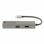 CoolBox Hub USB CoolBox Hub miniDOCK4 USB-C Gri