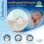 Infantino éjjeli fény és projektor - ekrű - babyshopkaposvar