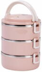  Élelmiszertartály termo műanyag/rozsdamentes acél 3x0, 5L MAGICHOME rózsaszínű
