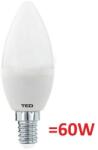 TED Electric Bec LED E14 lumanare, 7W, 530 lumeni, 2700K/6400K, TED Electric (TED407C)