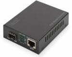 DIGITUS Gigabit Ethernet PoE+ Media Converter, SFP SFP Open Slot, 802.3at, 30W, without SFP module (DN-82140) (DN-82140)