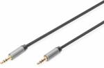ASSMANN AUX Audio Cable Stereo 3.5mm, 3m Aluminum Housing , Gold plated, with NYLON Jacket (DB-510110-030-S)