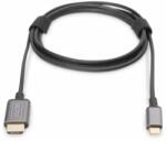 ASSMANN USB-C - HDMI Adapter, 1.8 m 4K/30Hz, black, metal housing (DA-70821) (DA-70821)