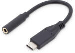 ASSMANN USB Type-C Audio adapter cable, Type-C - 3.5mm M/F, 0.2m, Audio input/output, Version 3.1, bl (AK-300321-002-S) (AK-300321-002-S)