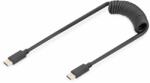 ASSMANN USB - Type C to USB - Type C Spring cable, TPU USB 2.0, PD60W Max; 1m (AK-300431-006-S) (AK-300431-006-S)