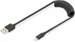 ASSMANN USB Type A to Lightning Spring cable ÿMFI C89 TPU USB 2.0, PD20W Max (AK-600433-006-S)