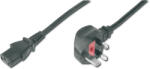 ASSMANN Power Cord, UK plug, 90ø angled - C13 M/F, 1.8m, H05VV-F3G 0.75qmm, fuse 5A, black (AK-440107-018-S)