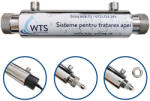 Fluid-o-tech Sistem sterilizare apa inox cu lampa UV Philips 6 Watt-3l/min (WTS02DUV6W)