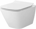Cersanit Mesto perem nélküli szögletes fali WC lecsapódságátlós duroplast ülőkével (S701-792)